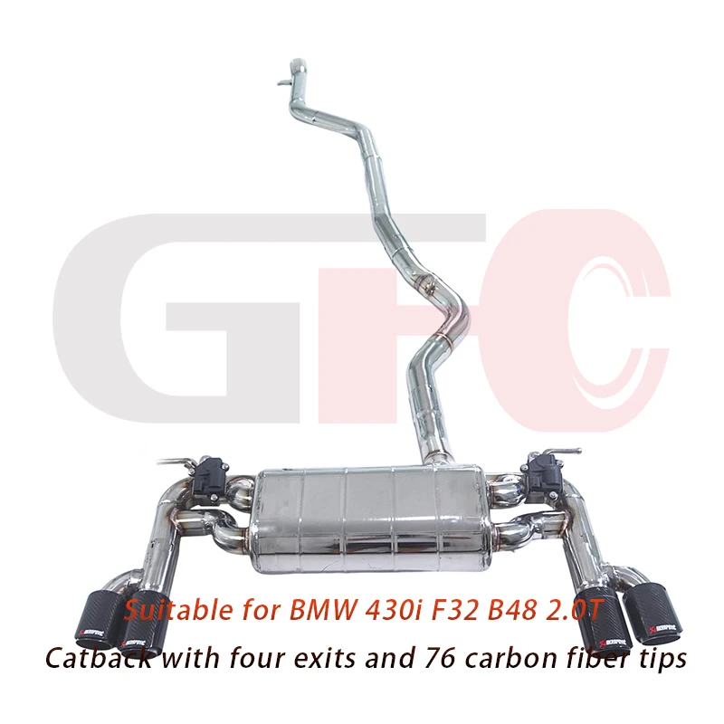 

Applicable to the four carbon fiber tips of the valve exhaust system of BMW 430i F32 2.0T catback 2018-2020 models