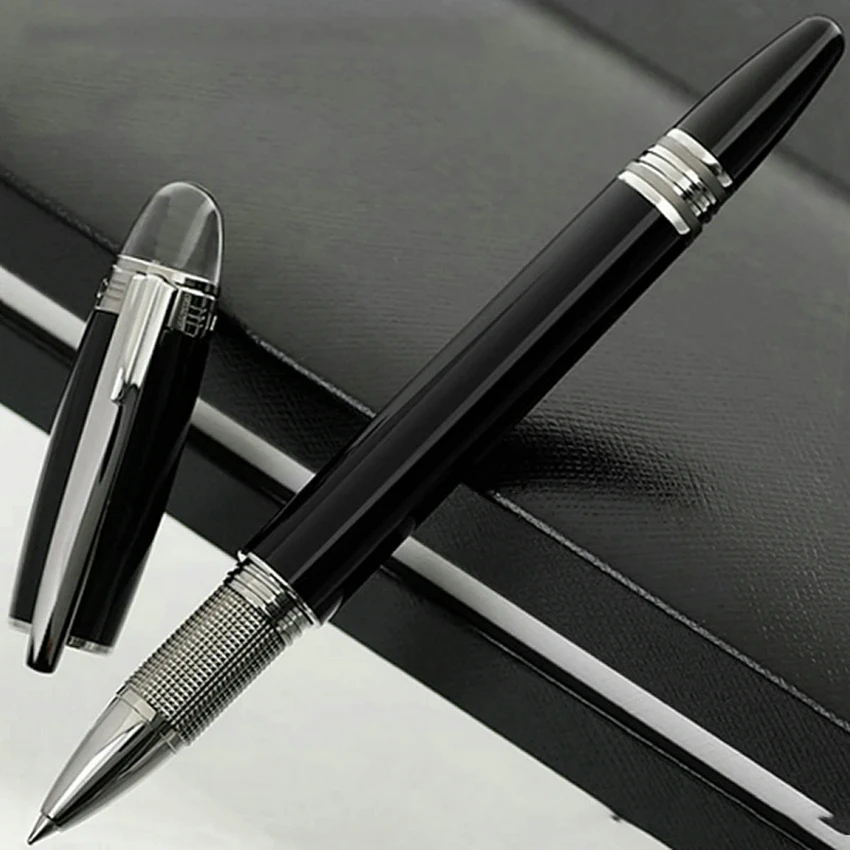 High Quality MB Mon Ballpoint Pen Black Bubber Blance Luxury Rollerball Pens for Writing Supplies with Serial Number NDL33966L