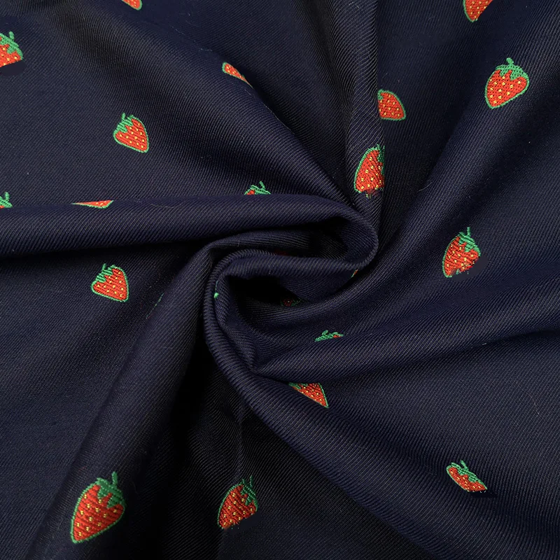 Brocade Fabric Small Pineapple Strawberry Jacquard Clothing Cloth Spring Autumn Suit Pants Fashion Sewing Material Per Meter