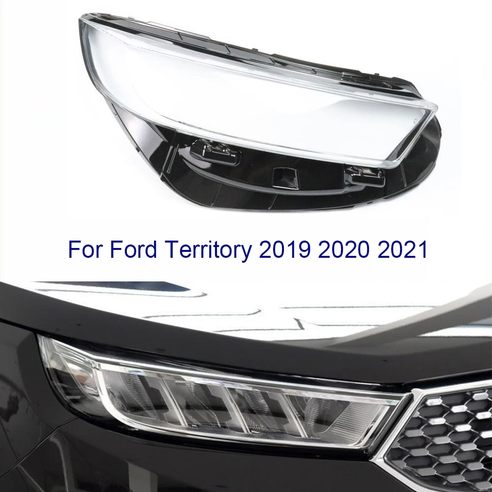 

For Ford Territory 2019 2020 2021 Headlights Cover Headlamp Shell Transparent Lampshade Glass Lens Replace Original Lamp Shade