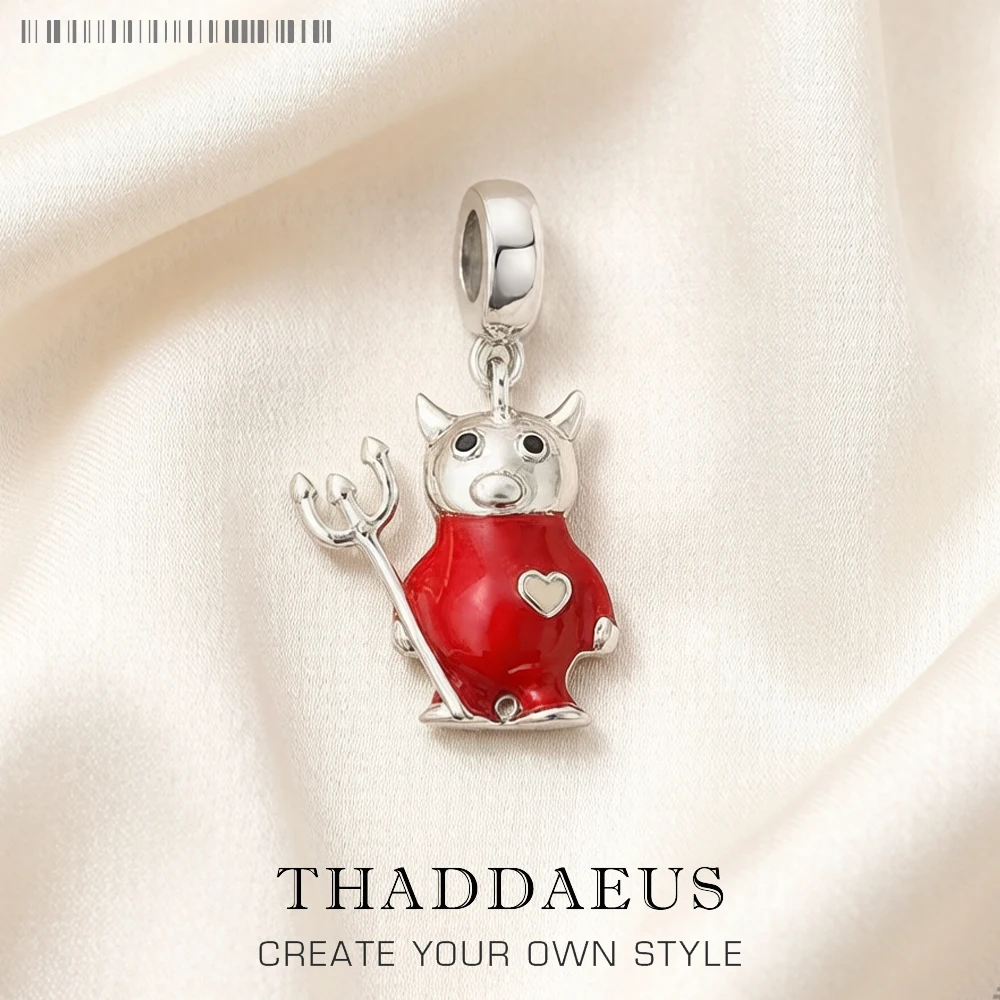 

Charm Pendant Red Bear Women Summer Brand New Cute 925 Sterling Silver Fine Jewelry Gift
