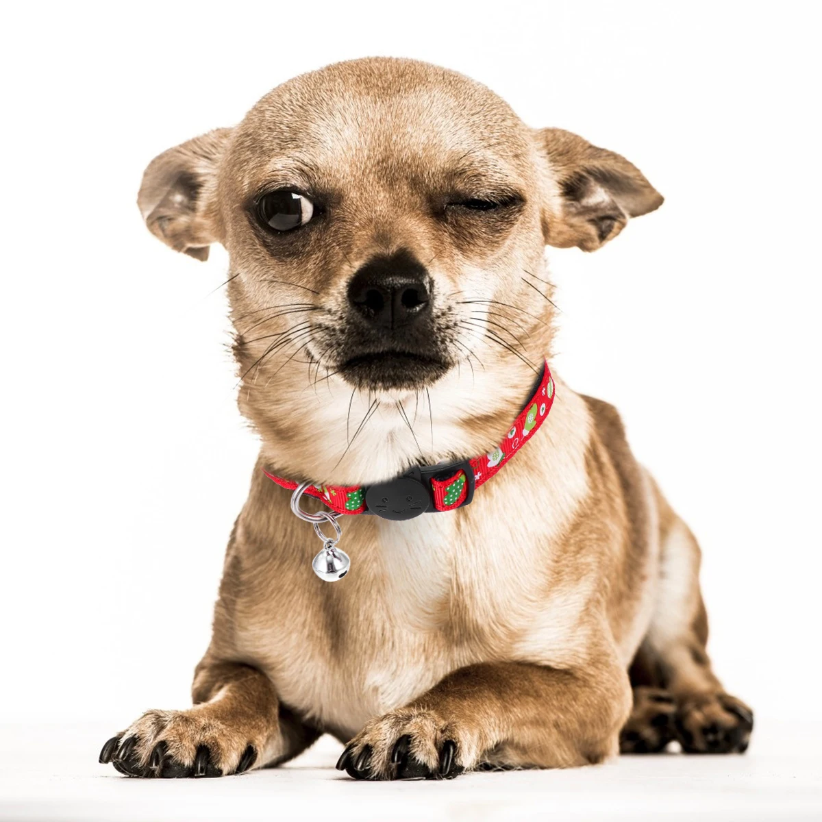 

4pcs Pet Collar Lovely Cat Necklace Waterproof Adjustable Cloth Bell Bright Colors Xmas Design Fits Pets Dog Accessories