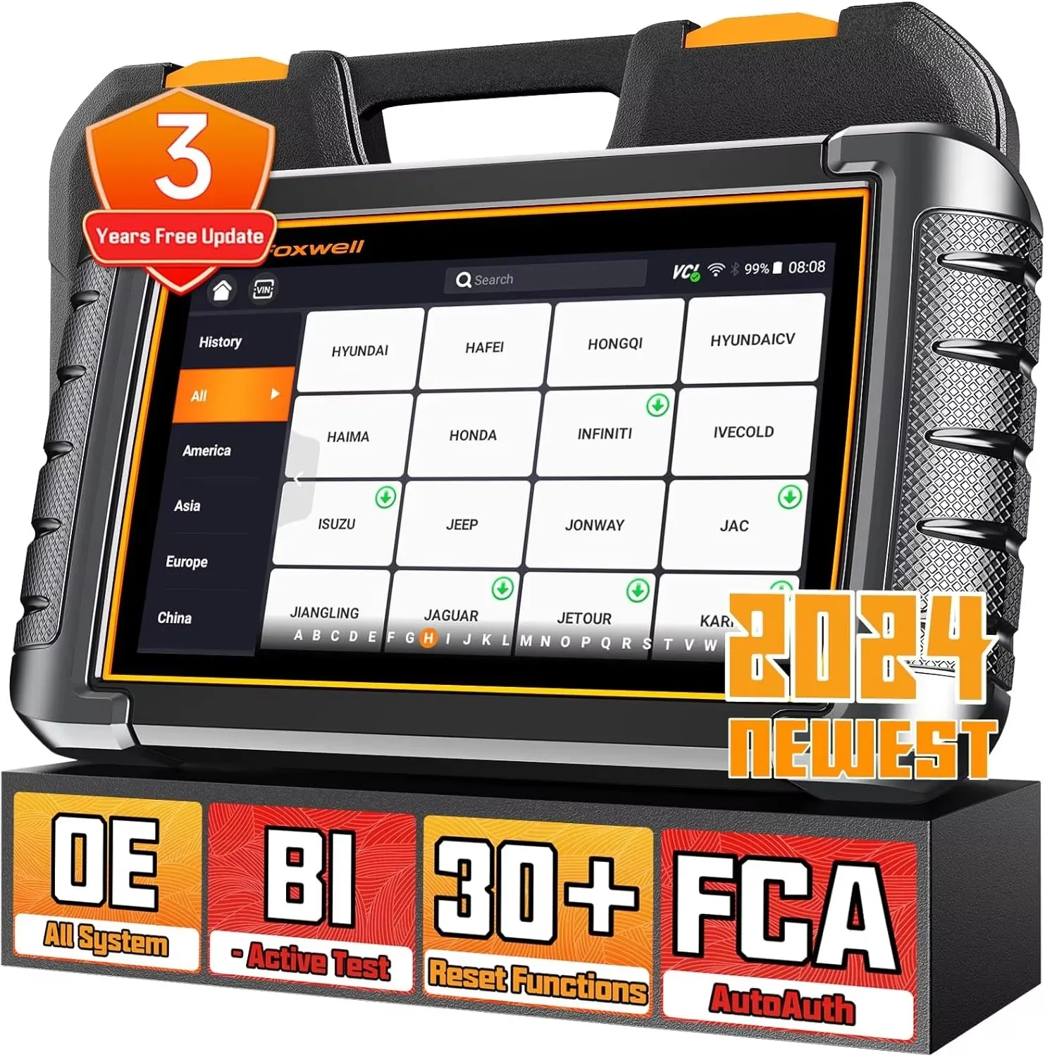 Foxwell NT809 OBD2 Automotive Scanner Professional All System IMMO A/F ABS Oil 30 Reset Bi-directional OBD 2 Car Diagnostic Tool