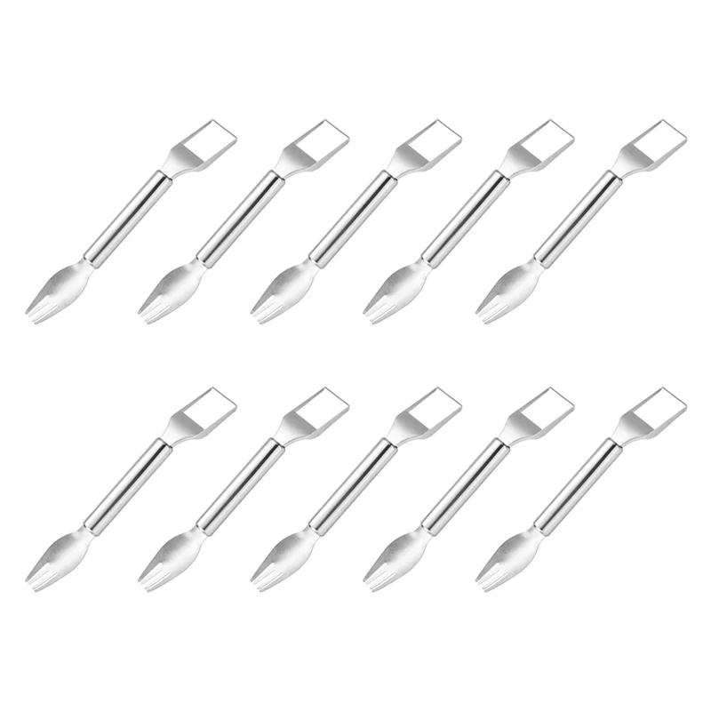 A38M 2-In-1 Stainless Steel Fruit Cutter, Dual Head Watermelon Cutter Slicer Tool, Portable Cutter Fork Slicer