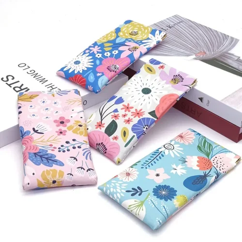 Imagen 2 del producto Bolsa de almacenamiento de gafas de concha suave con cierre automático, estuche impermeable para gafas de piel sintética con diseño Floral vibrante