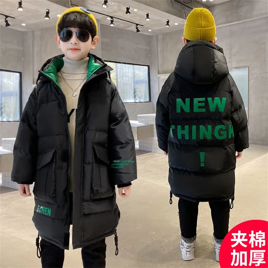 Children`s Winter Jacket for Boy Outerwear Kids Overall Warm Thickening Clothing Boy Outerwear Parka Teenager Coat Clothes 4-15Y