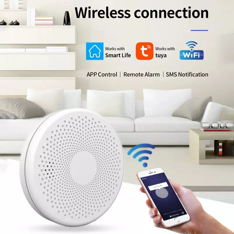 Tuya Detector inteligente de combinación de monóxido de carbono y humo, notificación en tiempo Real, alarma de incendios, Sensor de detección, WiFi