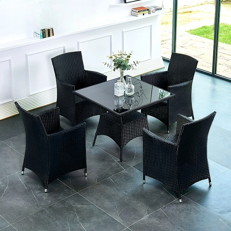 

Outdoor table and chair leisure courtyard indoor and outdoor villa terrace rattan chair coffee table kit furniture