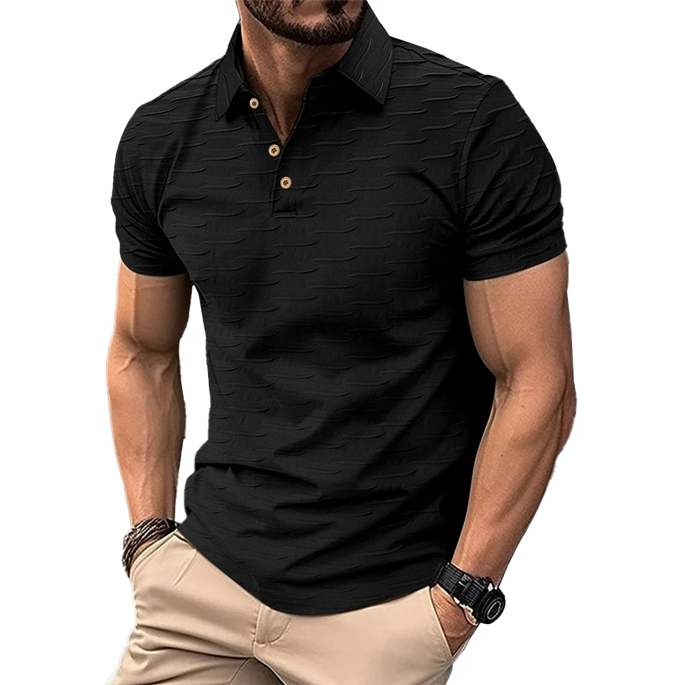 

Vacation Daily Men\\\\\\\\\\\\\\'s T Shirt Lapel Shirt Vacation Daily Holiday Lapel Neck Male Polyester Regular Regular Length