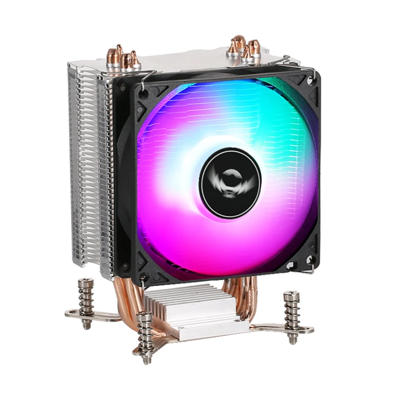 CPU Cooler 4 Heat Pipes Copper Tube 3/4Pin PWM PC Quiet For Intel LGA 2011 90mm Cooling Fan Screw Fixation Server X79 X99 E3 E5