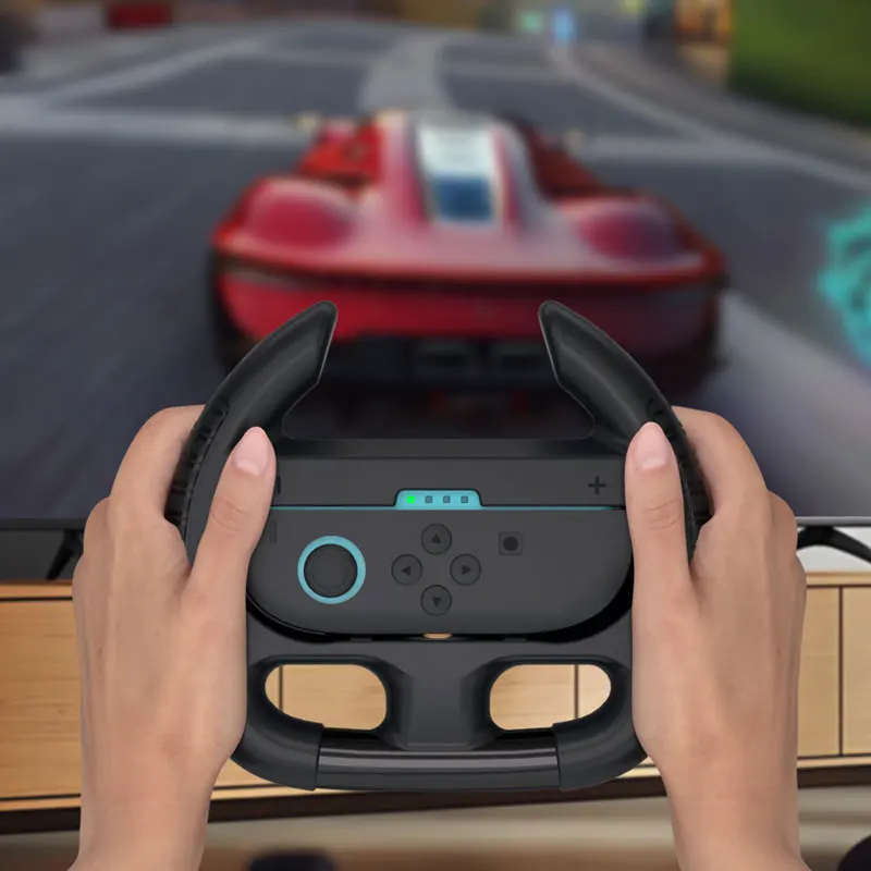 2 قطعة عجلات القيادة للتبديل 2 Joy-Con تحكم ، مقبض القبضات عجلات السباق ل Switch2 ماريو كارت 8 ألعاب الملحقات