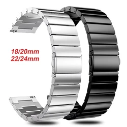 Stainless Steel Watch Band 18mm 20mm 22mm 24mm Strap for Seiko Bracelet for Role Galaxy Watch 3 Gear S3 Metal Replacement Belt
