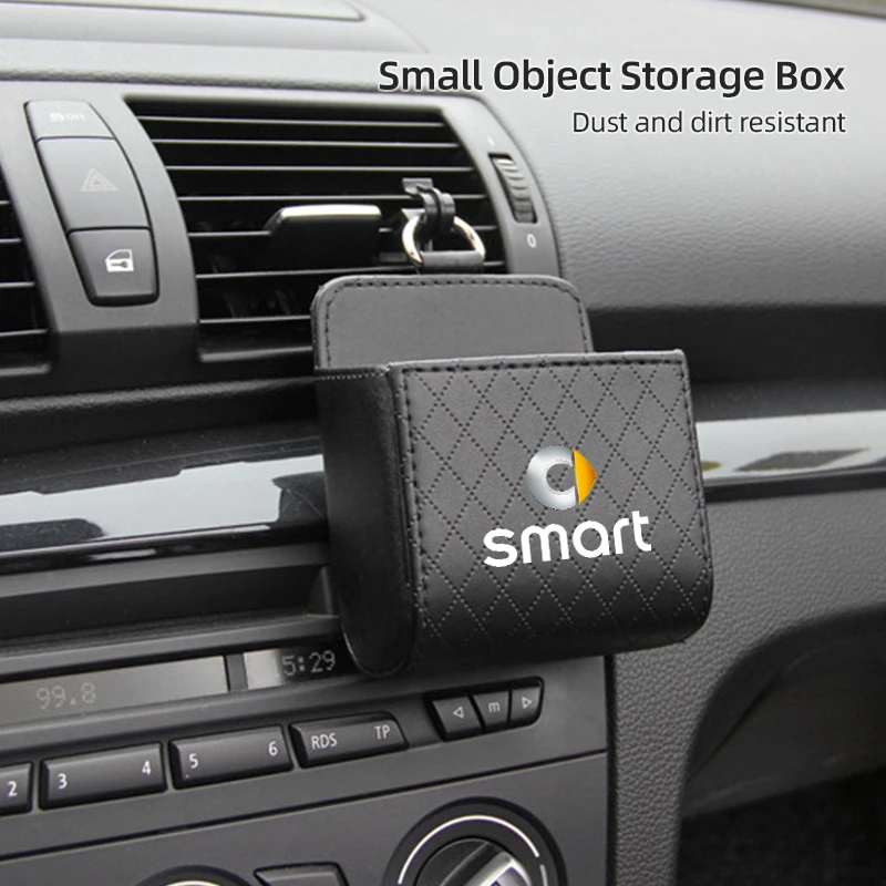 Car Air Vent Storage Box Small Object Organizer Case Hanging Packet For Smart Fortwo 451 450 453 Forfour Coupe Cabrio Crossblade