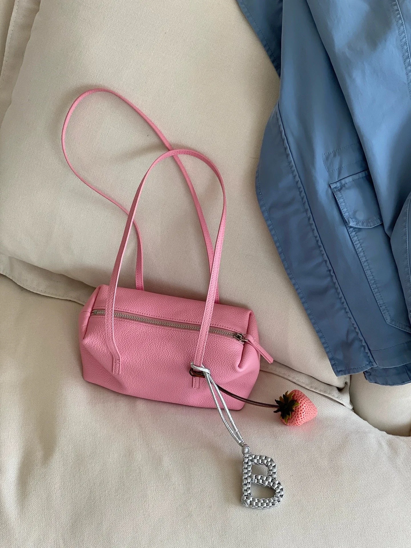 Nova Bolsa de Ombro em Formato de Travesseiro 2026, Bolsa Quadrada Pequena Feminina para Axila, Bolsa de Verão Unissex de Alt...