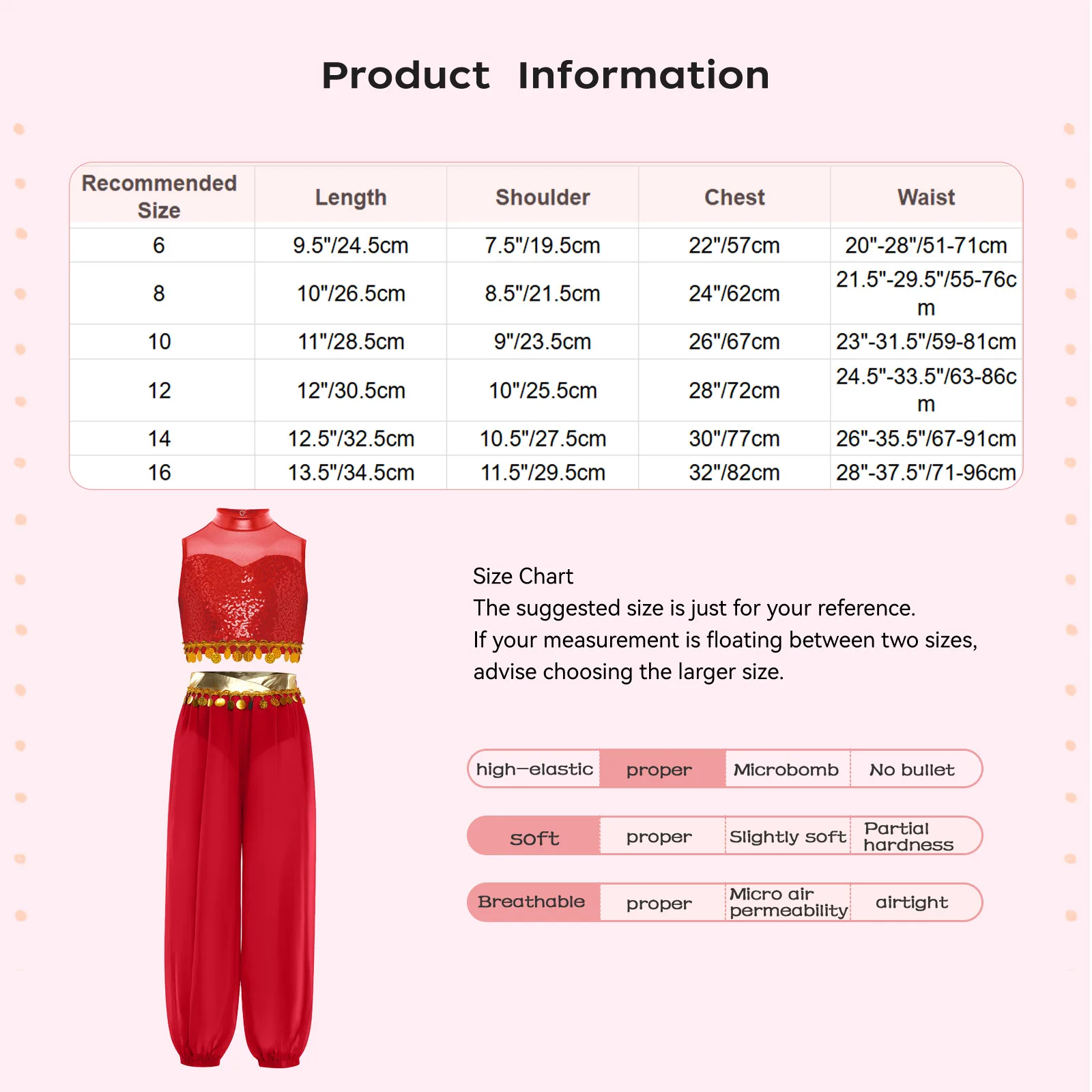 Kids Girls Belly Dance Sets Performance Costume Keyhole Back Sheer Mesh Sequin Crop Top and Elastic Leg Opening Side Pants Suit