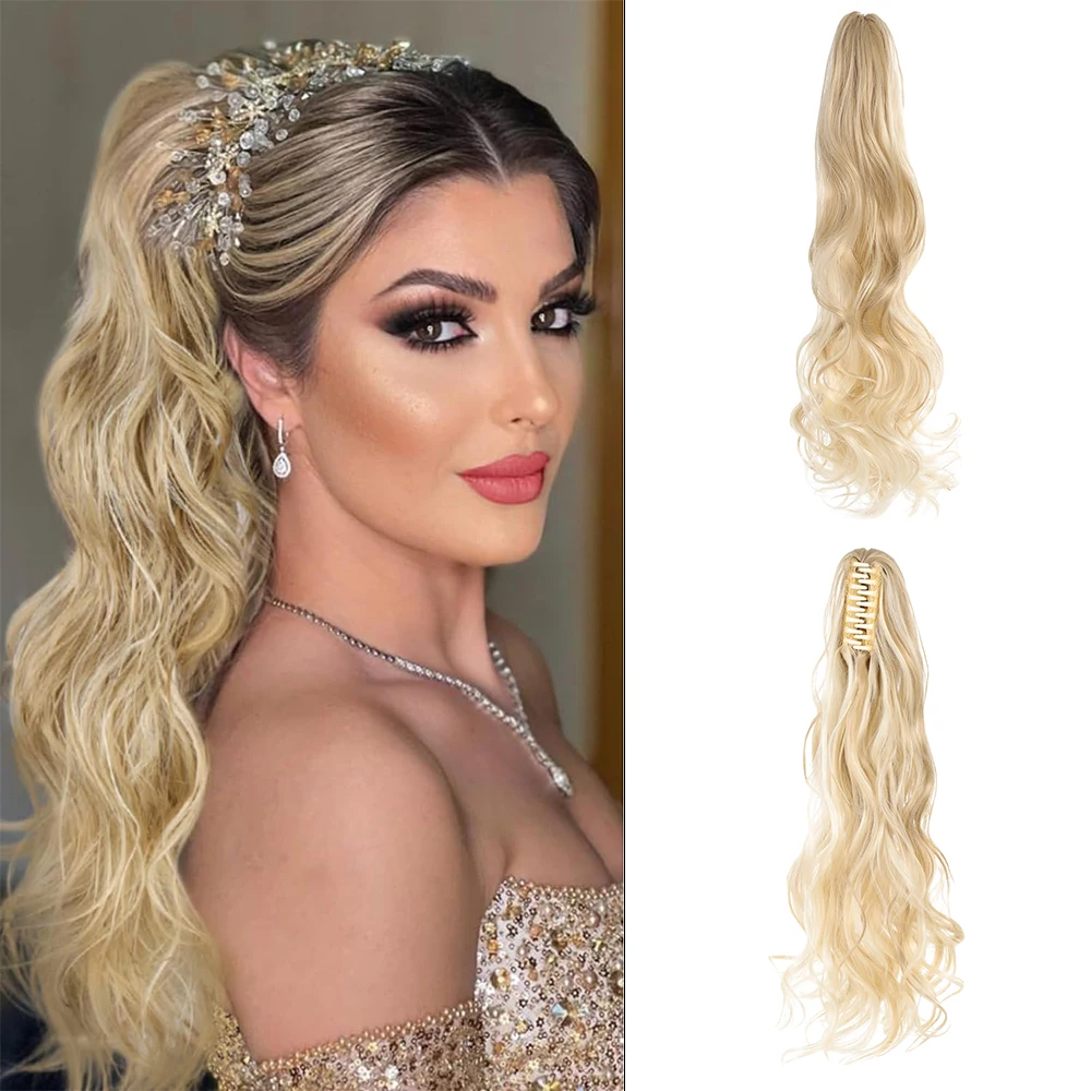 Claw Clip Ponytail Extension Wavy Clip in Long Ponytails Hair Extensions Synthetic Hairpiece for Women