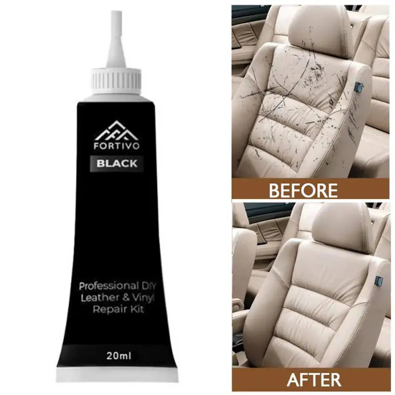 Black Leather and Vinyl Repair cream Furniture Couch Car Seats Sofa Maintenance Shoes Leather Refinish Repair Cream