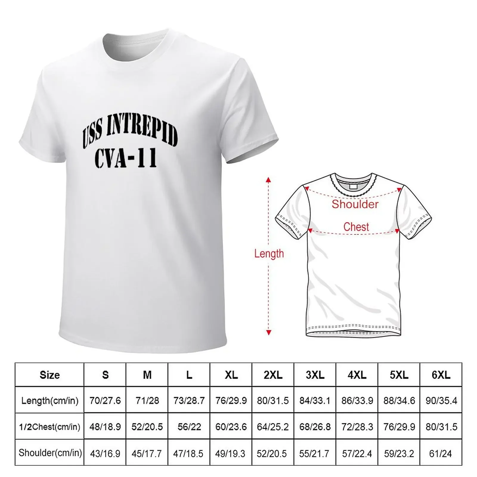 USS INTREPID (CVA-11) SHIP'S STORE T-Shirt anime clothes custom t shirt boys whites Men's clothing