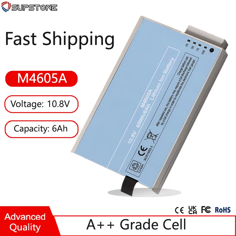 

M4605A Medical Battery For Philips MP20 MP30 MP40 MP5T MP50 MP60 MP70 MP80 MP90 M8002A M8003A M8105A M8100 MX550 MX450 3ICR19/65