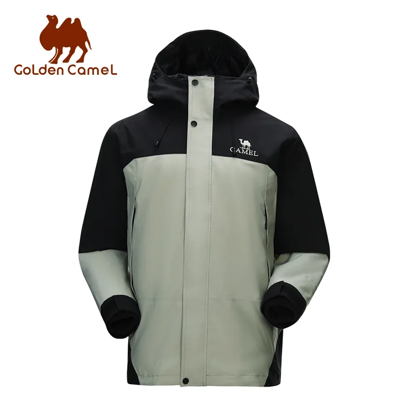 GOLDEN CAMEL Hiking Jackets three-in-one Neutral Windbreaker Down Jacket for Men Waterproof Mountaineering Winter Coats 2023 New