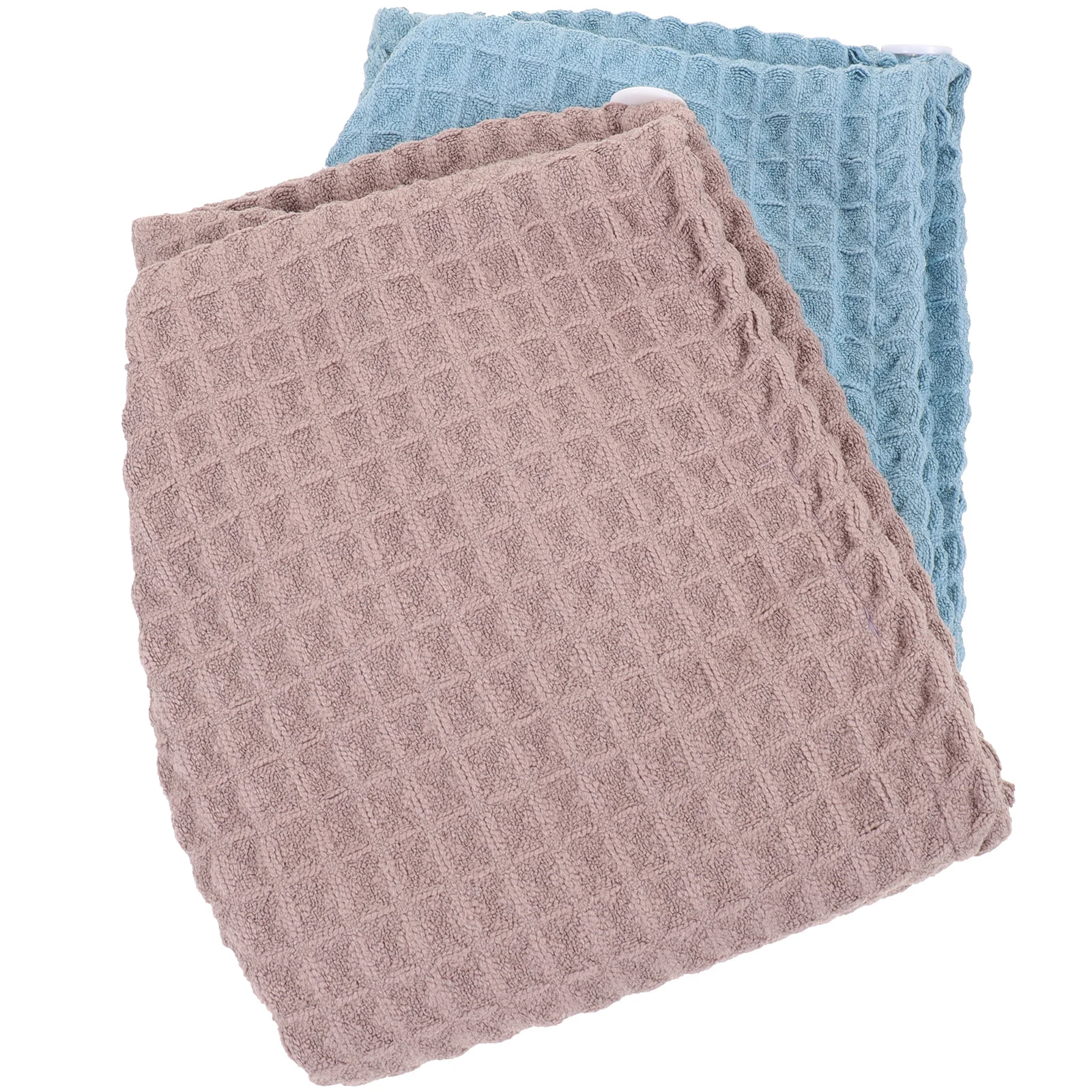 

2Pcs Hair Drying Towel Wrap for Wet Hair Quick Dry Absorbent Cotton Turban Comfortable Lightweight Travel Spa Pool Home Use