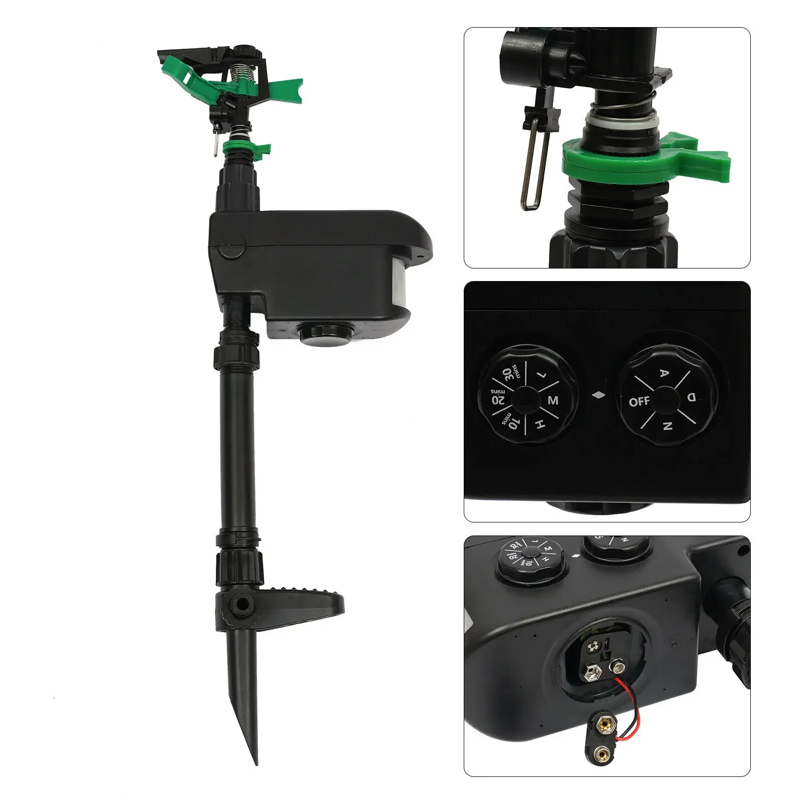 

Solar Motion Activated Water Spray,Automatic Motion Sensor Sprinkler Outdoor Motion Sensor Water Sprinkler to Deter Animals