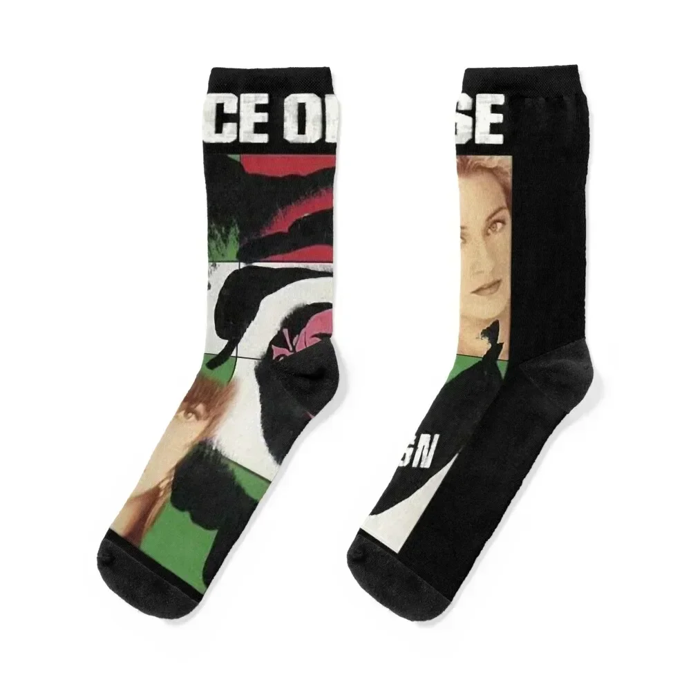 blackwhitereddesign pop rock heavy metal country band ace of base Classic Socks sheer japanese fashion retro Socks Women Men's