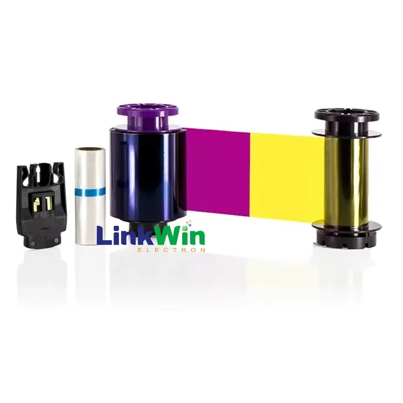 Compatible Color ID Card Printer Ribbon RT4F010SAA YMCK Retransfer Ribbon 500 Prints for Avansia Sublimation Card