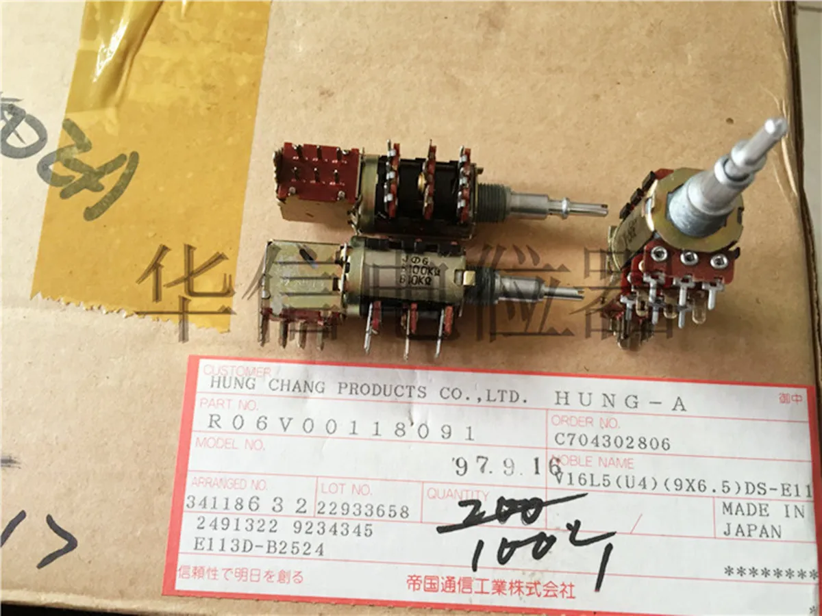 Original new 100% B100K B10K dual resistance dual switch potentiometer instrument potentiometer