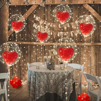 12pcs 18 inch Popo Ball Red Love Latex Balloon is suitable for indoor decoration on Valentine's Day, weddings, and birthdays.