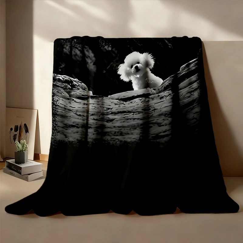 Precious Dog Horror Movie Silence of The Halloween Classic Cinema Tribute Colors Flannel Blanket