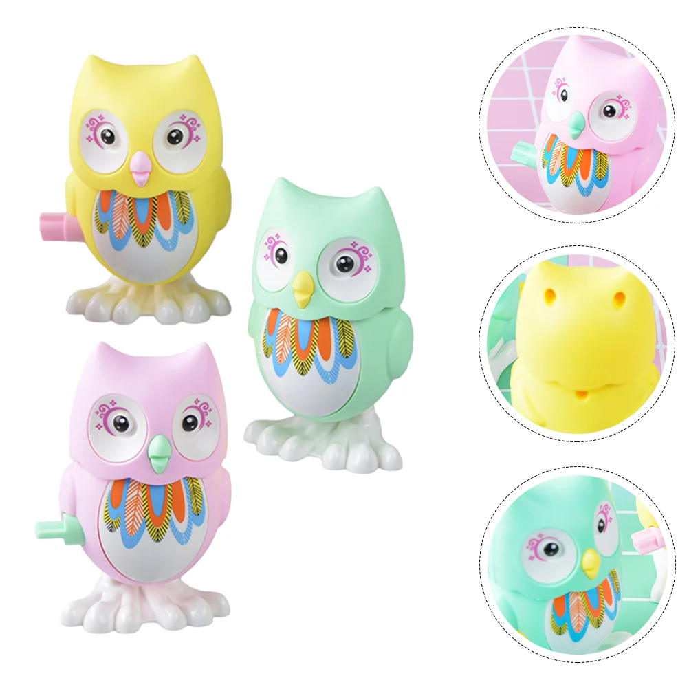 

Wind-up Toy Adorable Owl Models Clockwork Toys Playthings Funny Kids Educational Parent-child Plastic Cartoon for Children