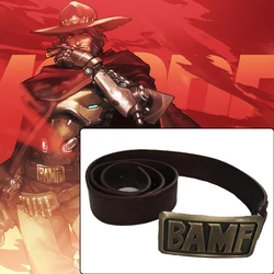 Over Mccree Cosplay Golden Belt Game Cole Cassidy Props Cowboy Metal Copper Halloween Carnival Party Men Boy Prop