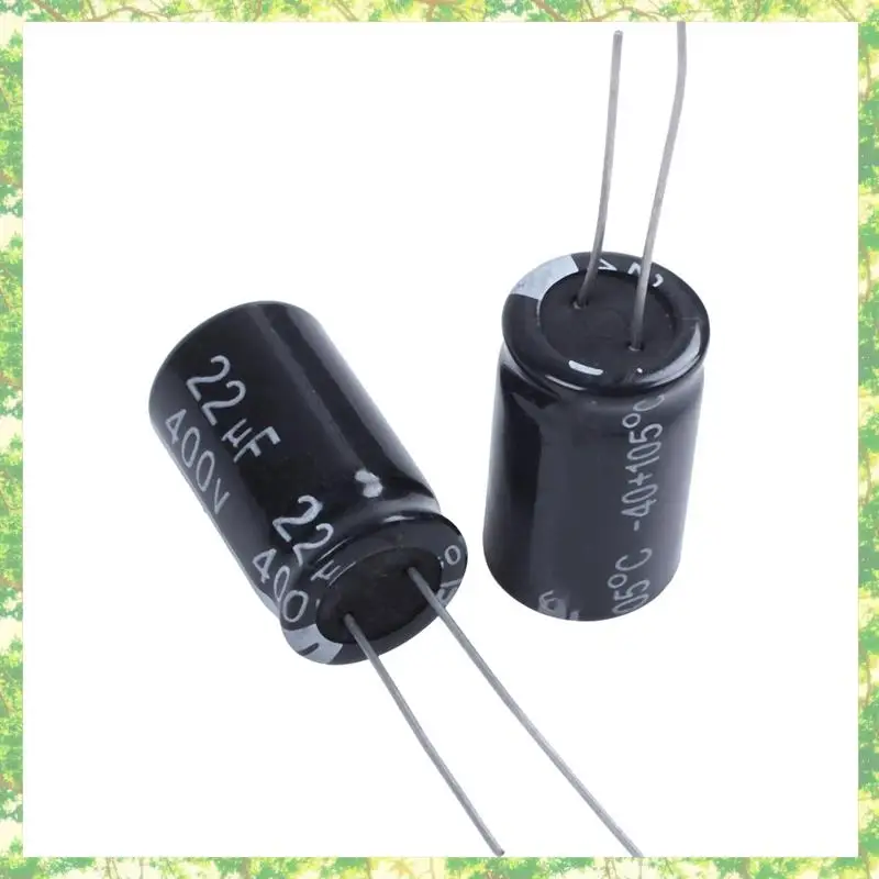 

Smart-100 Pcs 22Uf 400V 105C Radial Electrolytic Capacitors Black 13Mm X 21Mm