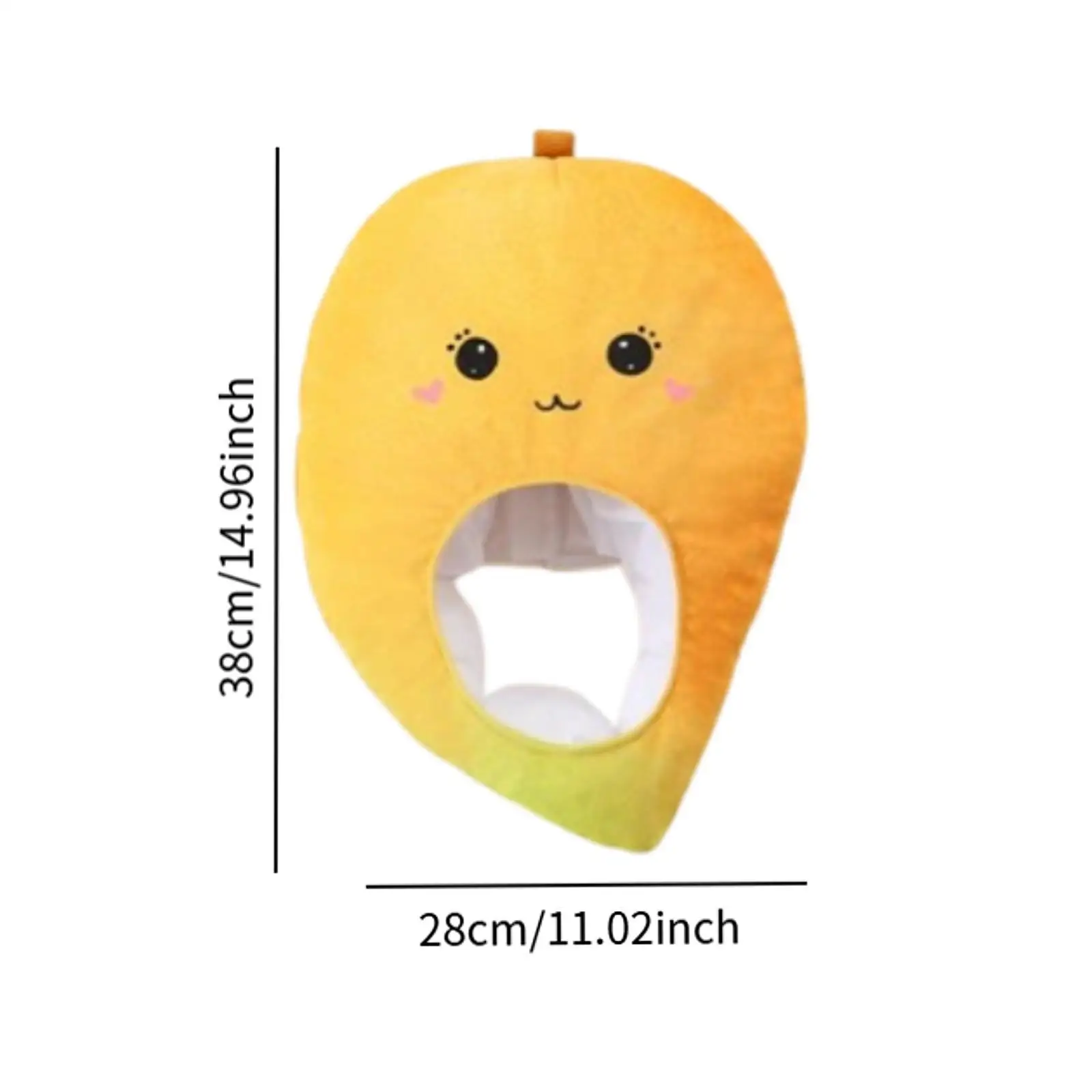 Plush Hat Fruit Hat Fancy Dress Cosplay Comfortable Funny Mango Headgear