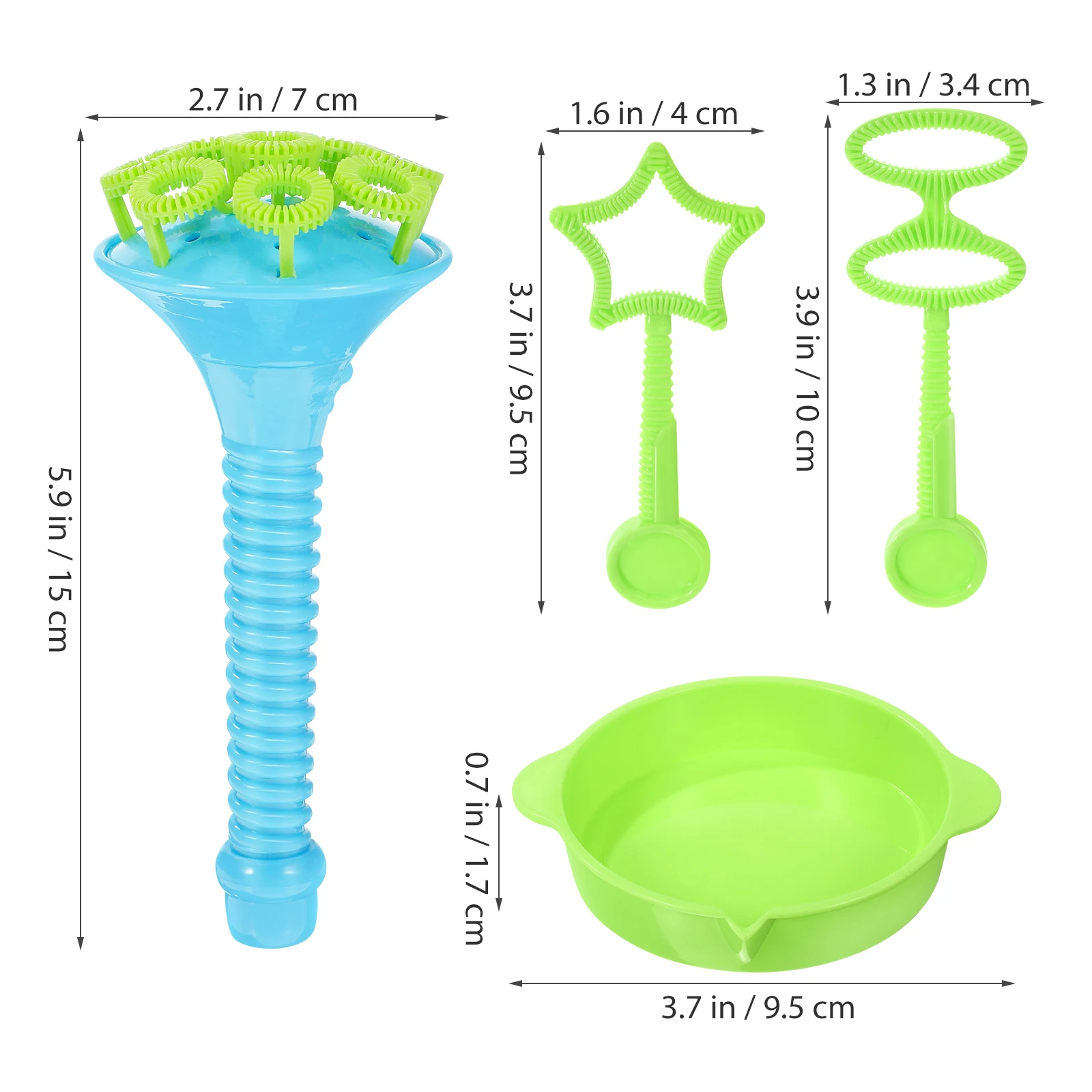 Funny Blowing Bubble Tool Jumbo Giant Blowing Bubble Tool Trumpet Shaped Bubble Maker with Tray Summer Party Favors Outdoor Toys