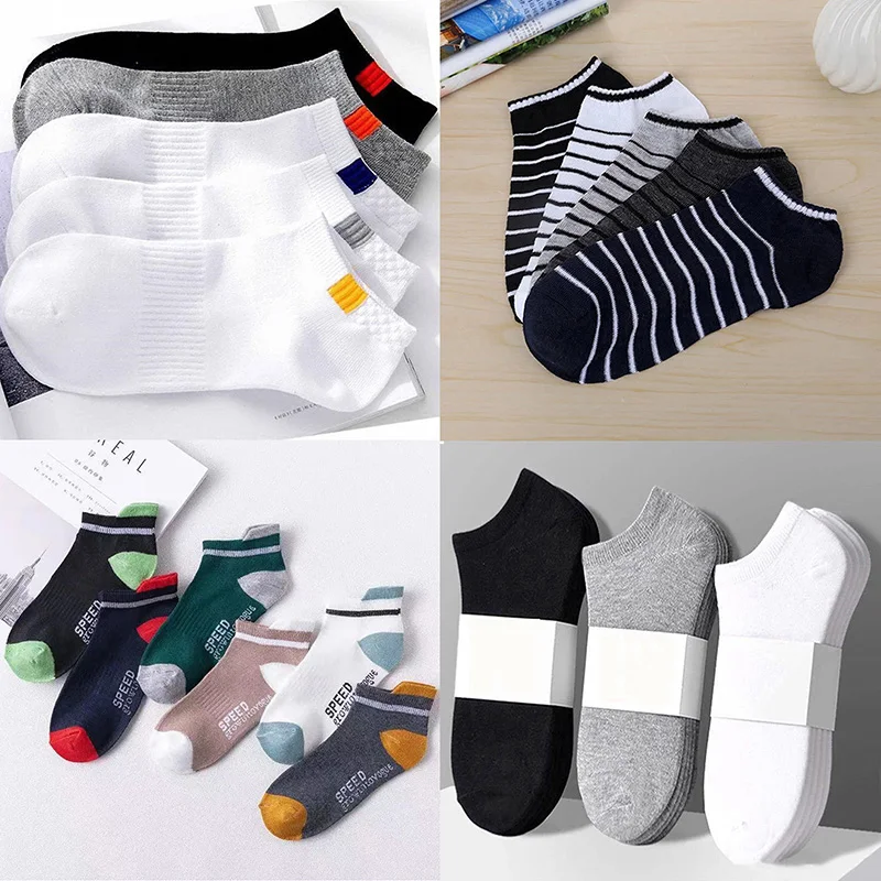 

6 шт. = 3 пары мужских носков, весенне-летние тонкие дышащие мягкие хлопковые носки, мужские черные повседневные деловые носки-лодочки, размер EU37-42