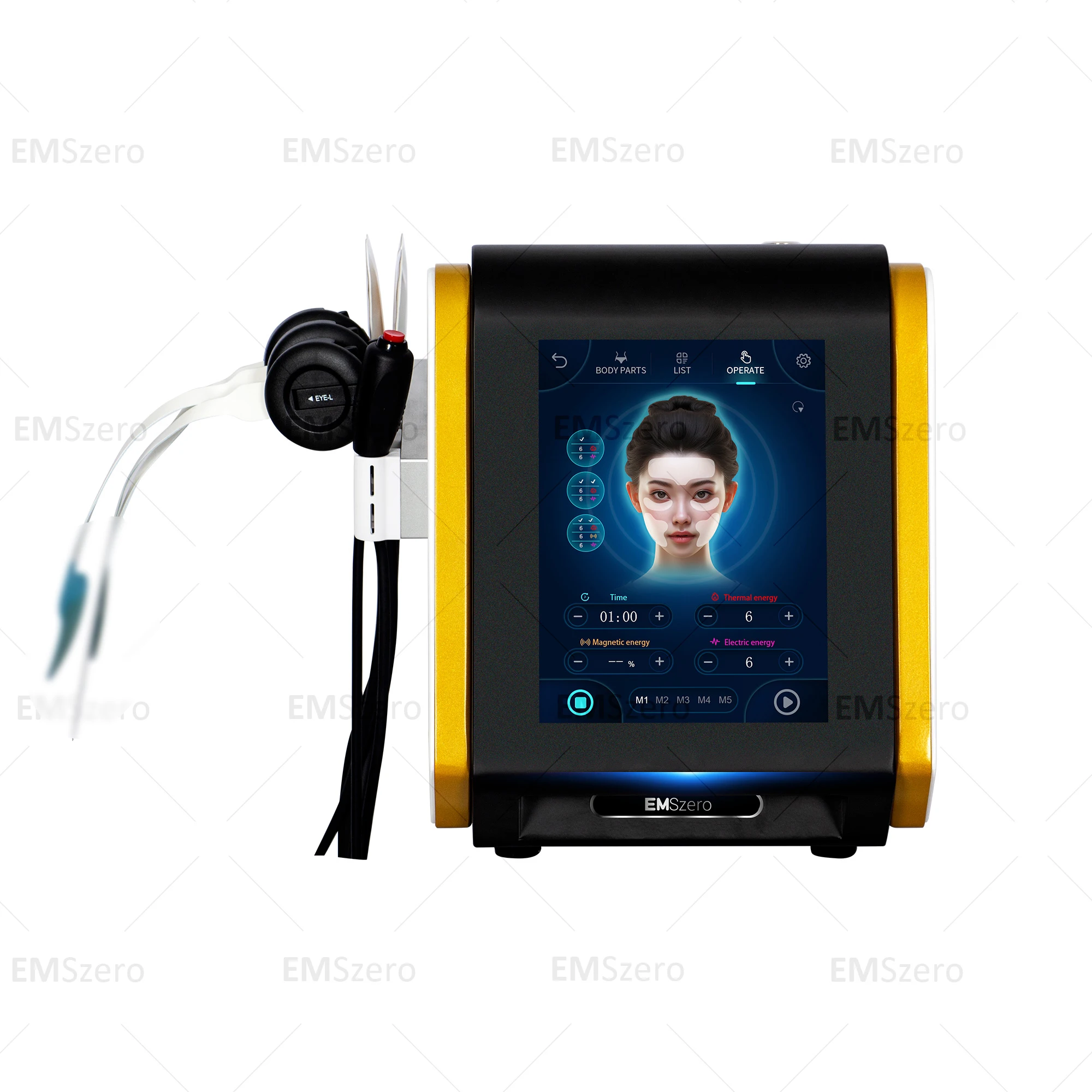 Painless Face Muscle Toning Lift Wrinkle Removal Machine with RF Heat Energy And Strong Pulsed Magnetic Output for Beauty