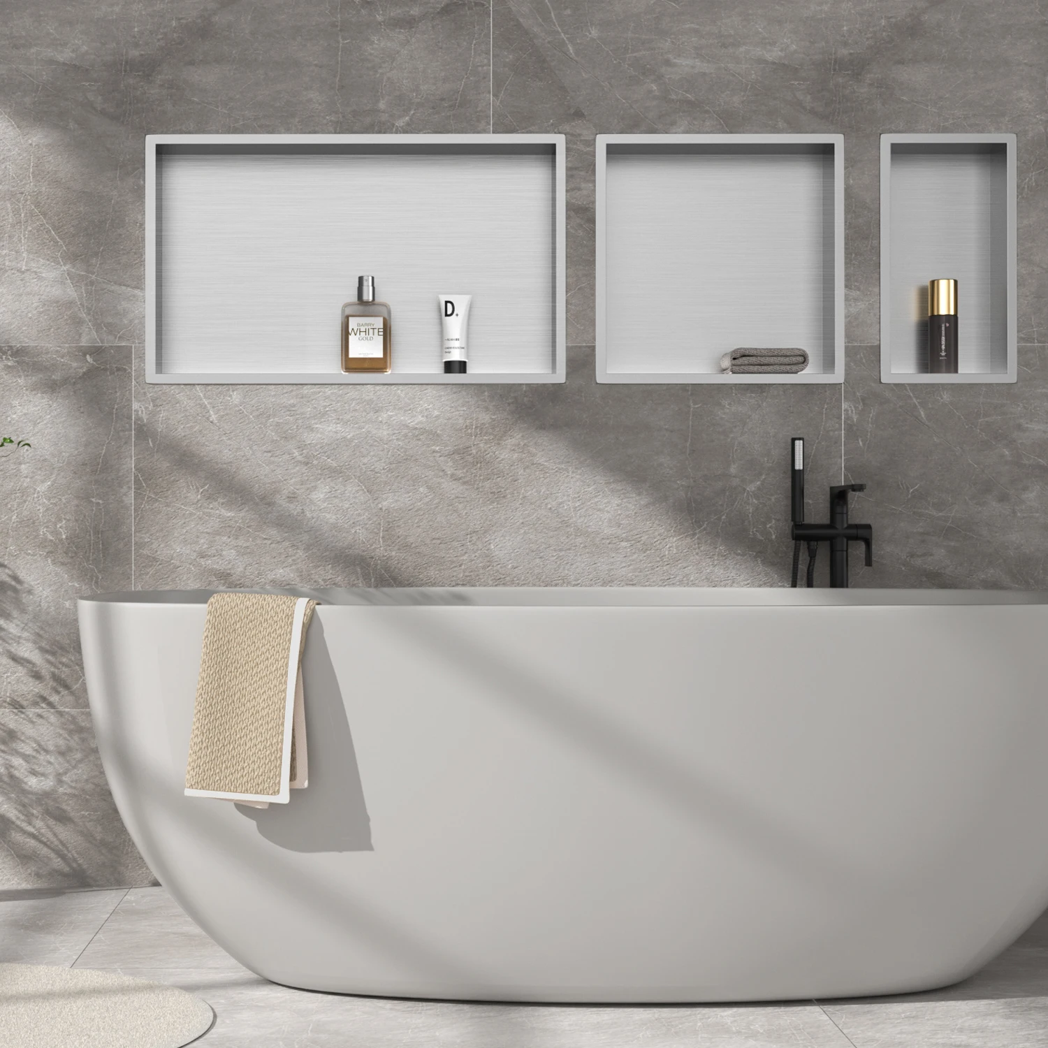 Easy to Clean 304 Stainless Steel Bathroom Wall Niche Bathroom Storage Shower NIches with High Repurchase Rates