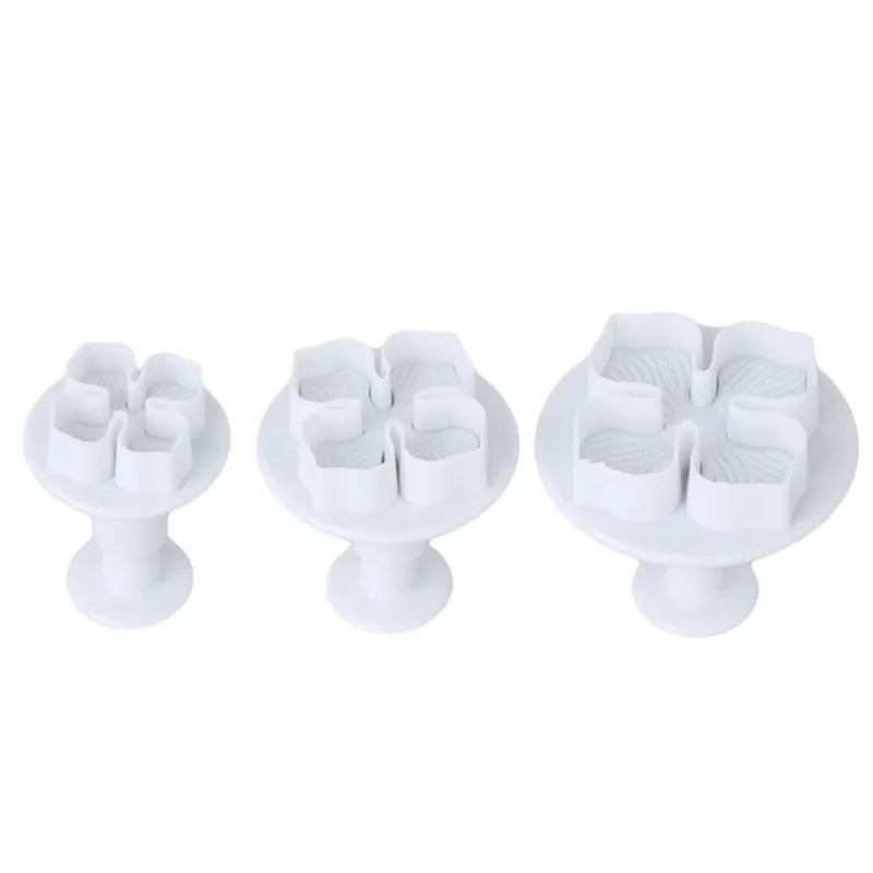 3Pcs/Set Hydrangea Flower Fondant SugarCraft Plunger Cutter Cookie Biscuit Cake Decorating Blossom Mold Home Cake Tools