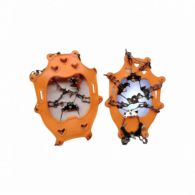 18 الأسنان تسلق الأشرطة للشتاء في الهواء الطلق المشي الجليد الصيد أحذية الثلوج عدم الانزلاق الأحذية المنغنيز الصلب أغطية الحذاء #2