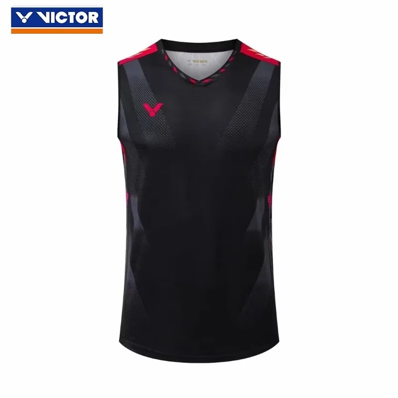 Victor Sleeveless top Short sleeve training breathable T-shirt Quick badminton shirt table tennis jerseys outdoor sports shirts