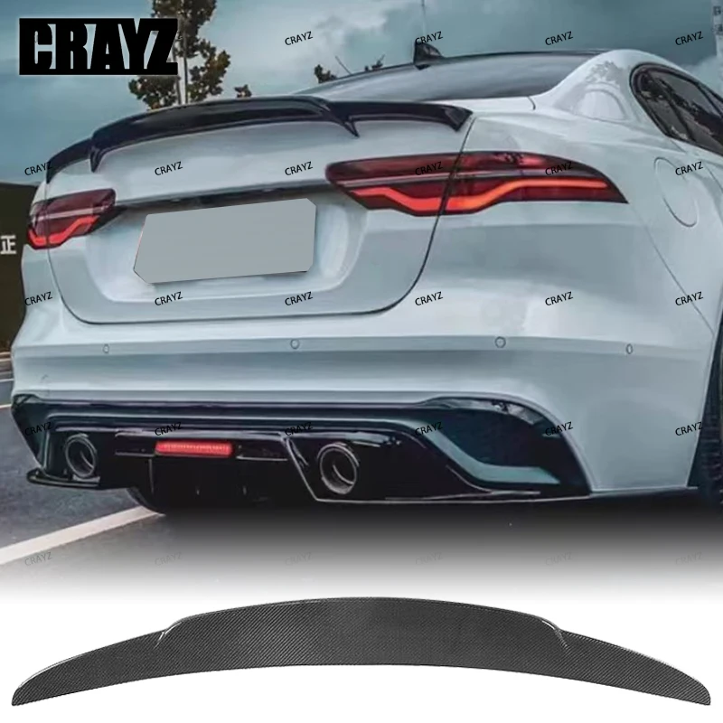 

For Jaguar XE XEL Spoiler GT Style 2018-2022 High Quality Carbon Fiber Rear Trunk Wing Lip Rear Spoiler Wing Trunk Lip Boot Cov