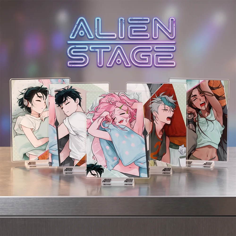 Image of ALIEN STAGE Mizi Till Ivan Luka Sua Hyuna 2026 Neuer Stil 15CM Doppelseitiger Acryl-Stand-Schlüsselanhänger Anime-Stand Tischdekoration