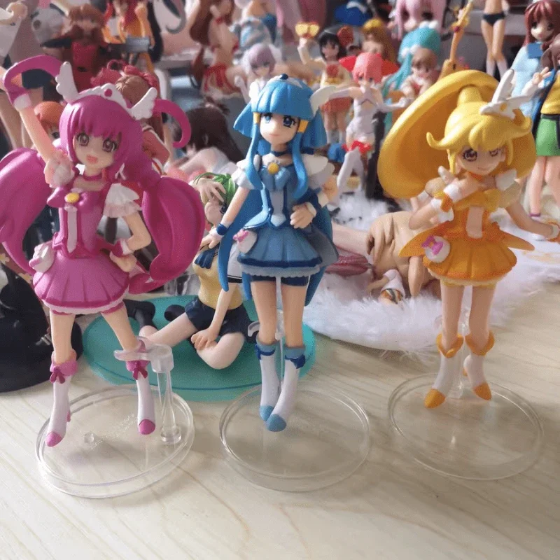 Bandai Genuine Anime Figures Pretty Cure Happy Beauty Peace Collection Ornaments Action Figures Model Toy Doll Gift