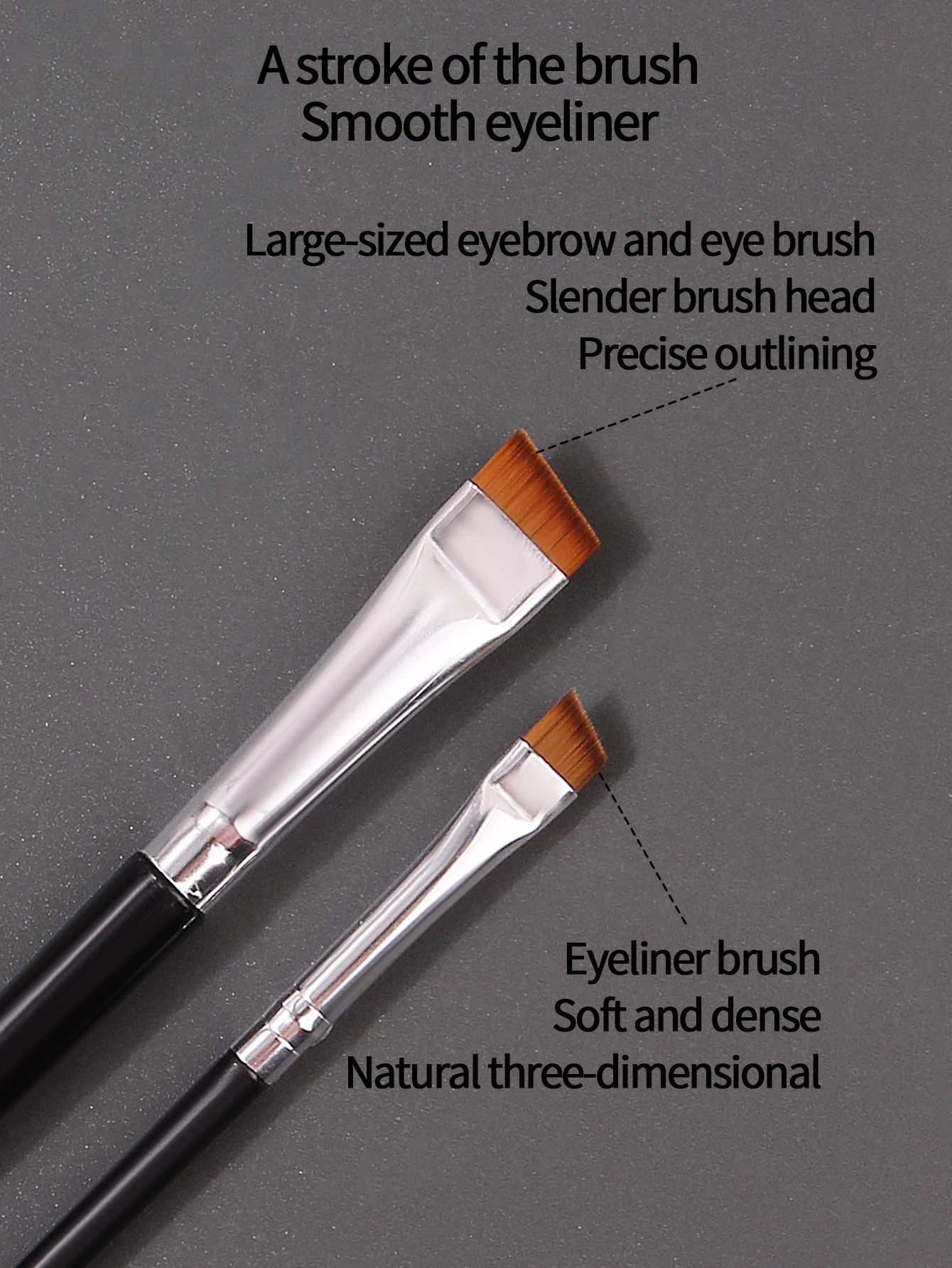 4 ชิ้น Ultra-thin Fine อายไลเนอร์และชุดแปรงคิ้ว, เริ่มต้น Eye Detail แปรงแต่งหน้า + มินิคอนซีลเลอร์นิ้วมือแป้งพัฟ