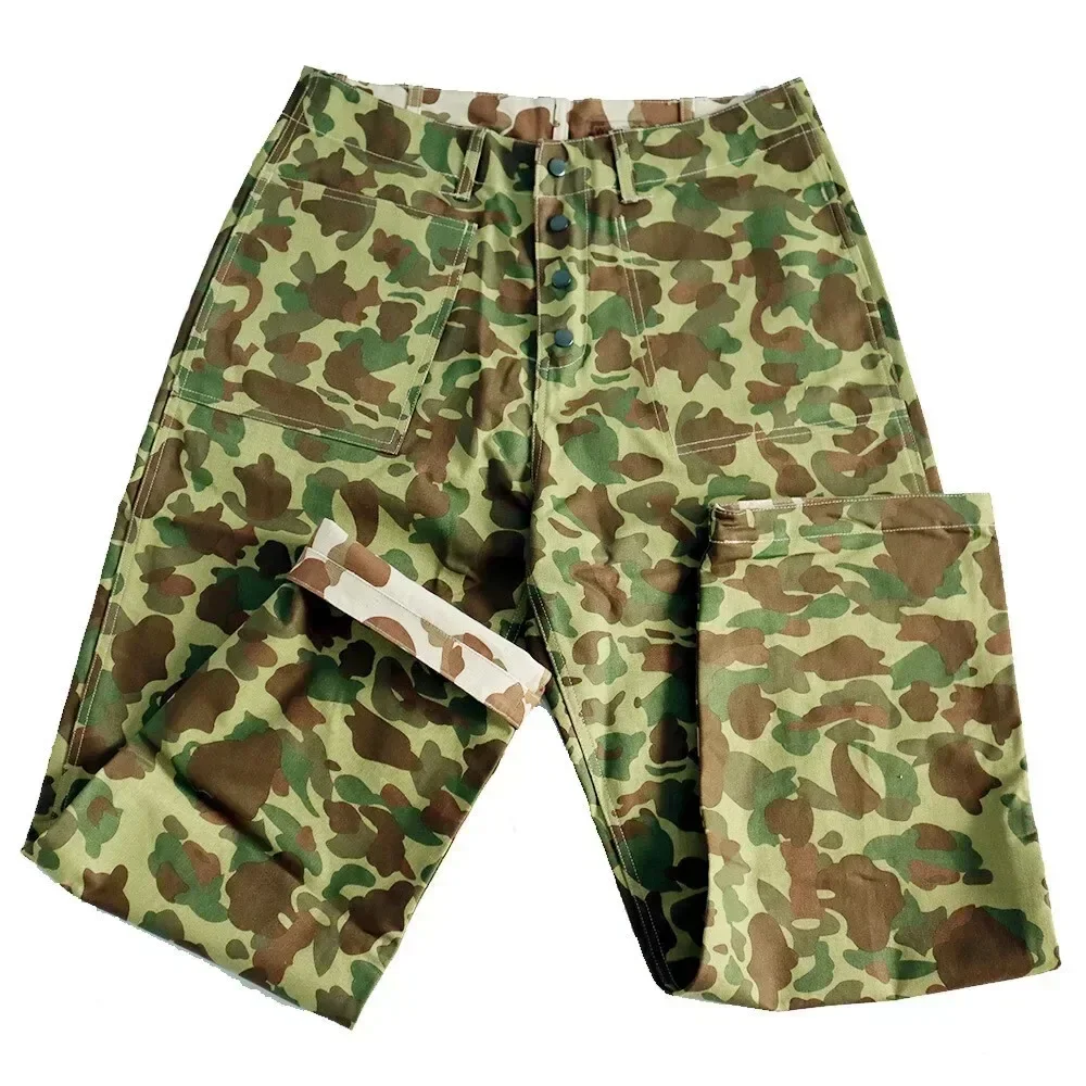 American Soldier Uniform Training Suit Set USMC Pacific Camo Set Soldier Jacket Pants Vintage Cotton WWII WW2 USMC Pants