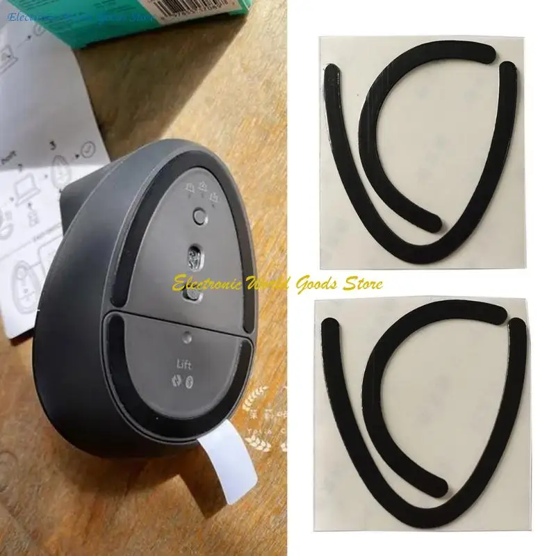 2 Sets Mouse Feet Mouse Skates For MX Vertical/MX Lift Vertial Mouse Black Mouse Glides Curved Edge
