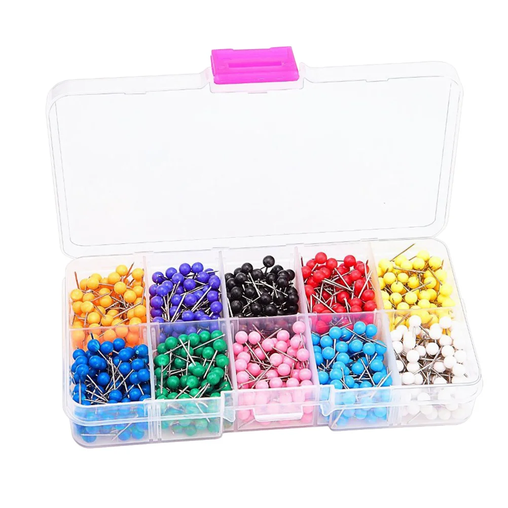 Mini Plastic Push Pins Vibrant Map Tack Set for Marking Locations Places to Visit Favorite Cities Maps At Home