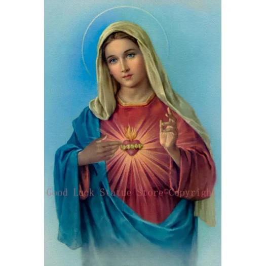 

The Immaculate Heart of Blessed Virgin Mary Painting Roman Catholic Mother Jesus oil painting art --36 inch # TOP Decor art